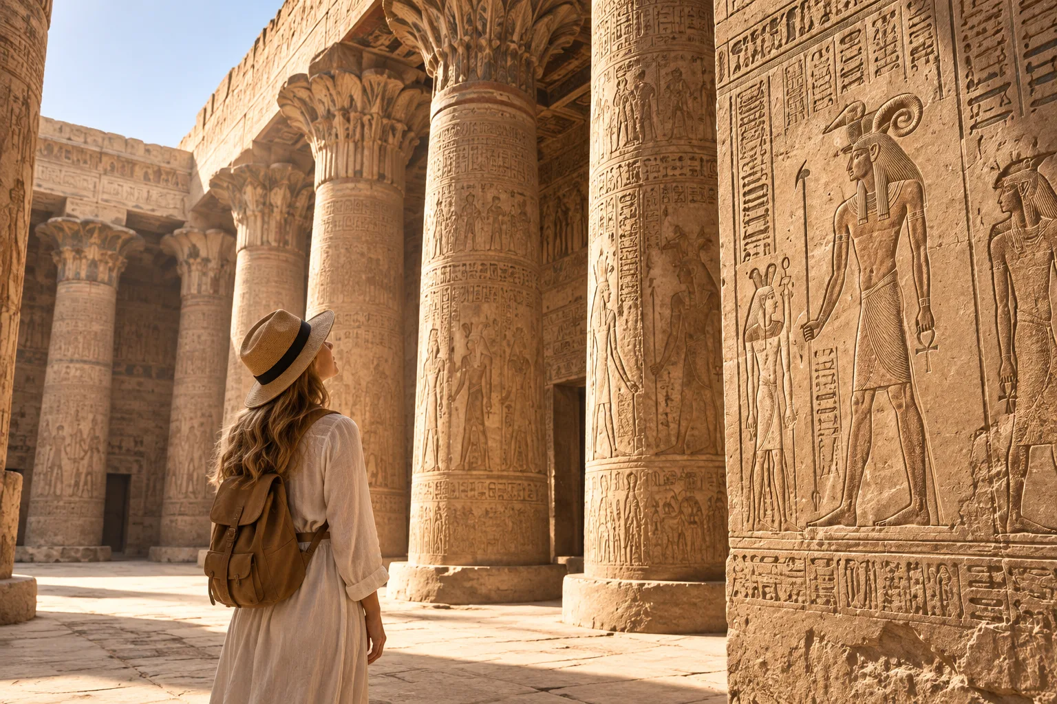Scenic Nile views from Hathor Dahabiya