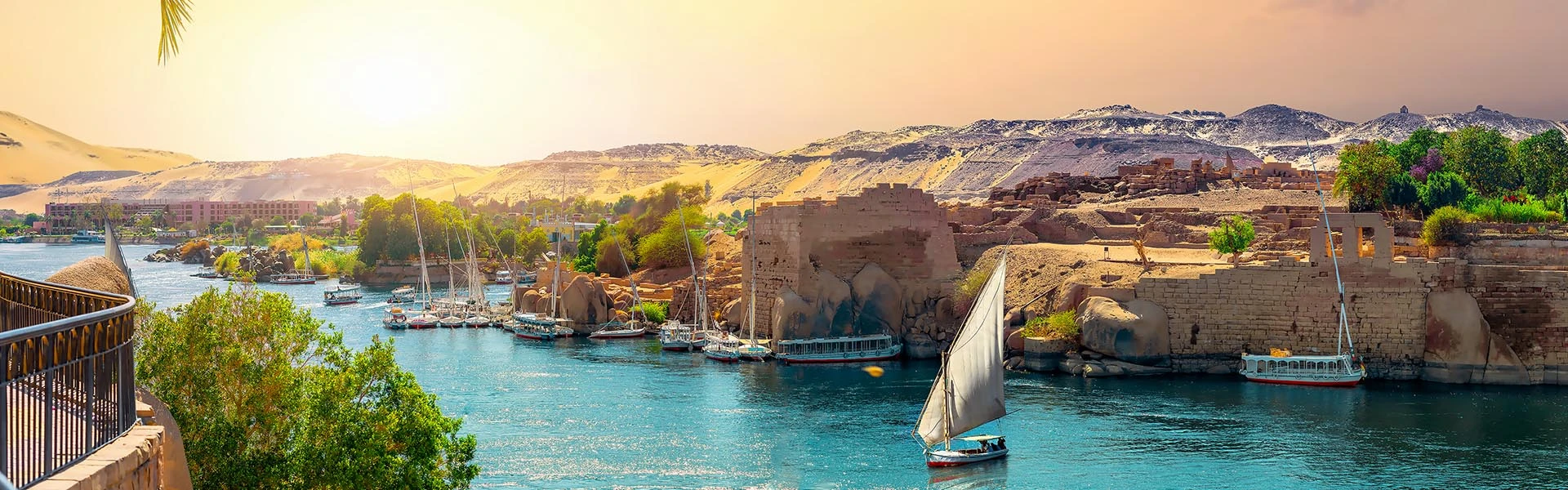 Nile River in Aswan, top tourist attractions in Egypt